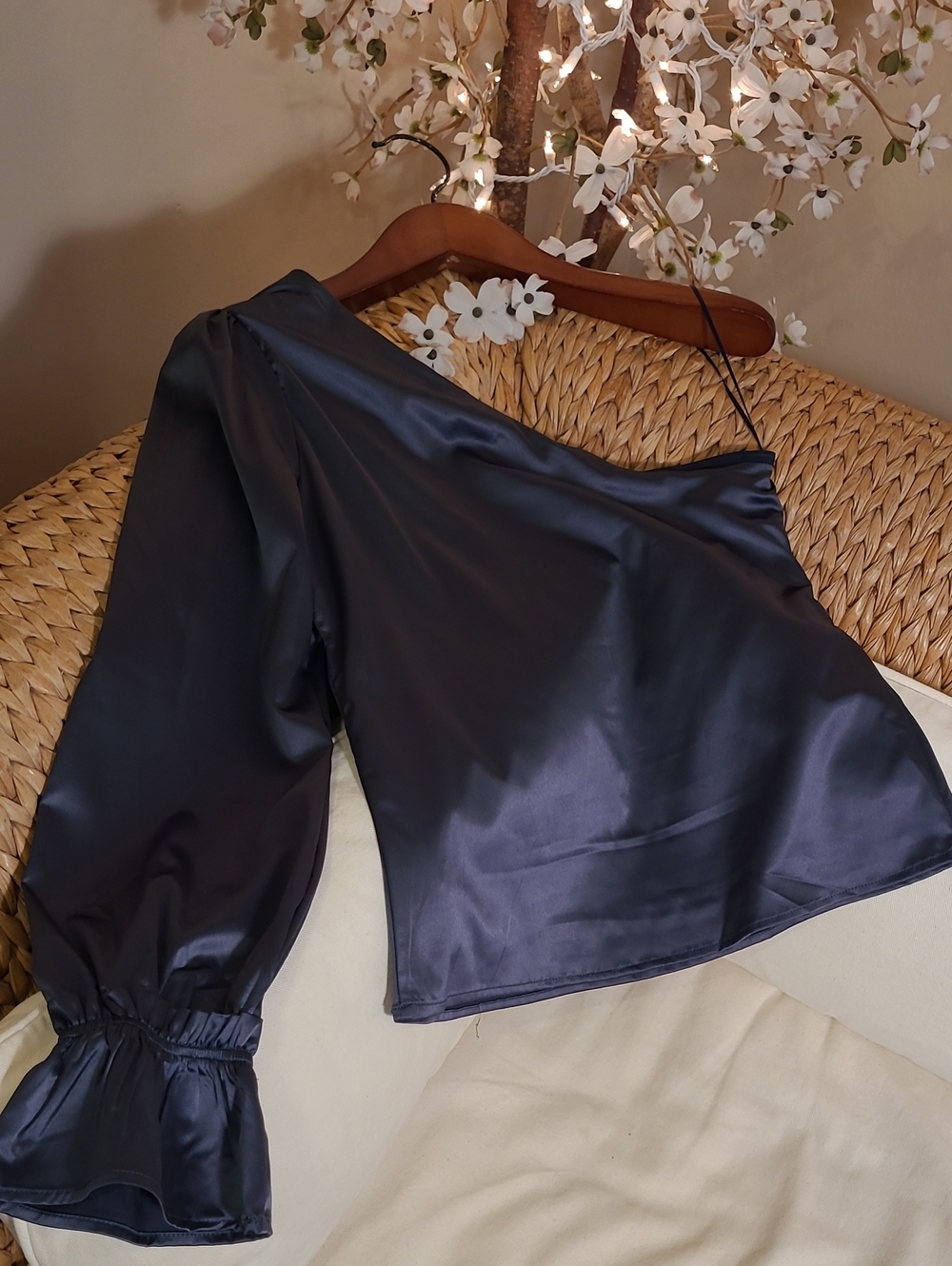 NWT Gorgeous Silky One Shoulder Blouse